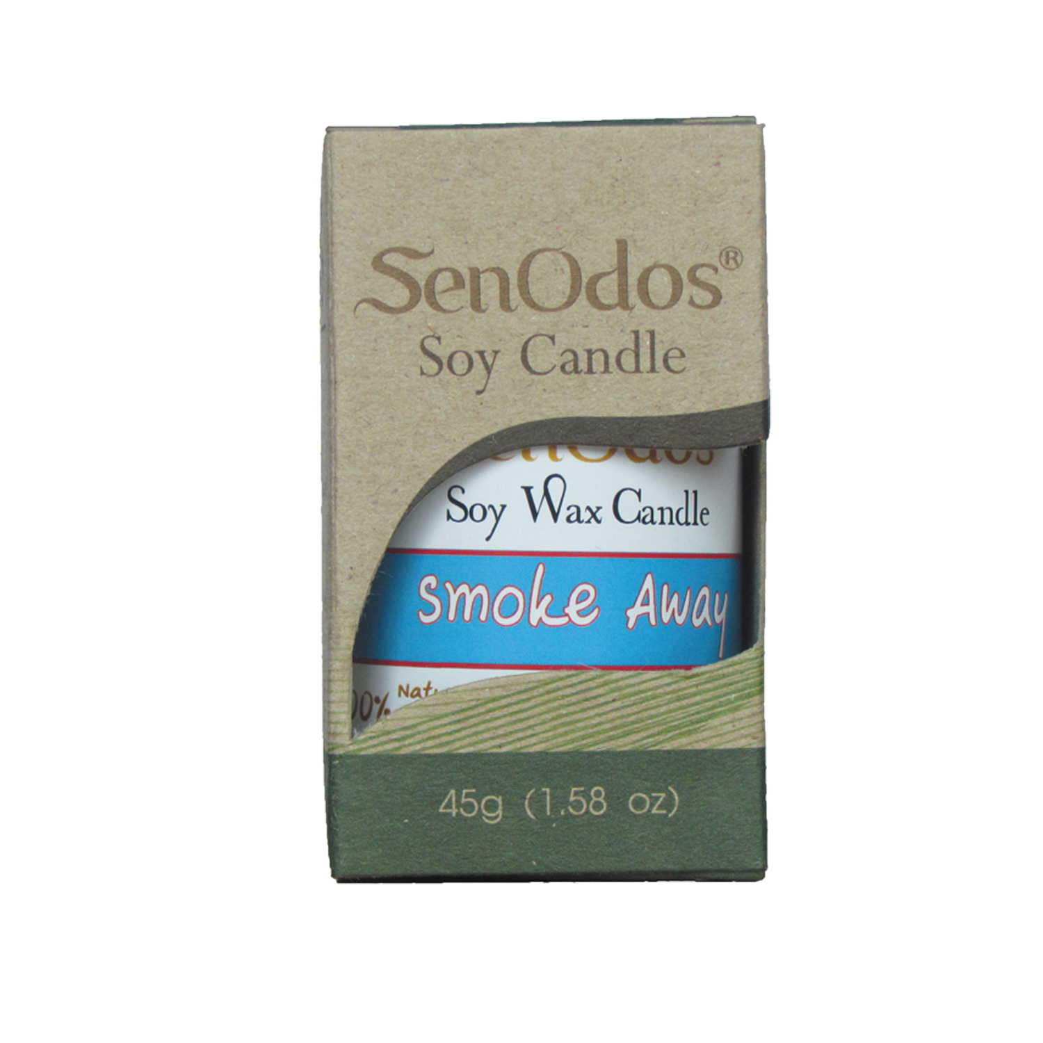 SenOdos เทียนหอม อโรม่า เทียนหอมสปา Smoke Away Scented Soy Candle Aroma 45 g - กลิ่นเลิกบุหรี่ ลดบุหรี่
