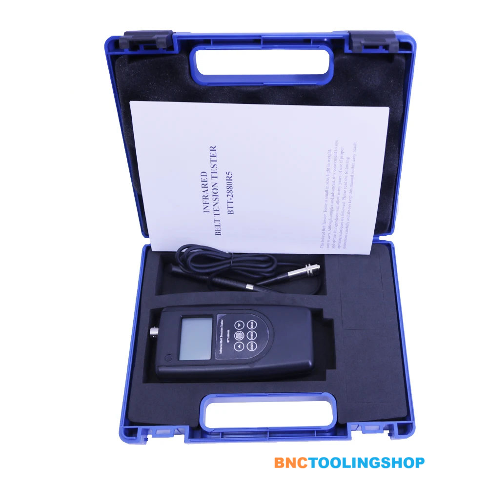เครื่องวัดความตึงสายพาน, BTT-2880R5 Infrared Belt Tension Tester, Range 10~500Hz Digital Tensiometer,
