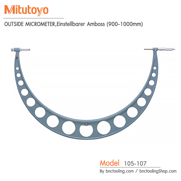 Mitutoyo,OUTSIDE MICROMETER,Einstellbarer Amboss (900-1000mm),105-107