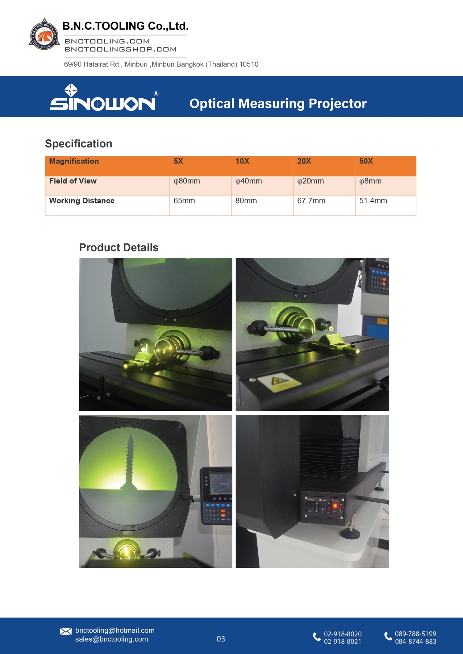 sinowon,Digital Horizontal Profile Projector Ø400mm,PH400-3015