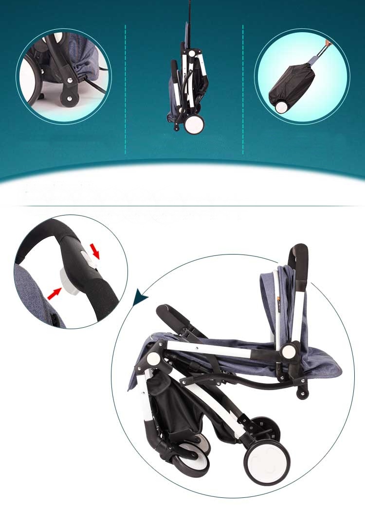 รถเข็นเด็กแฝดพับเล็ก แบบแยกคันเข็นได้ TR189