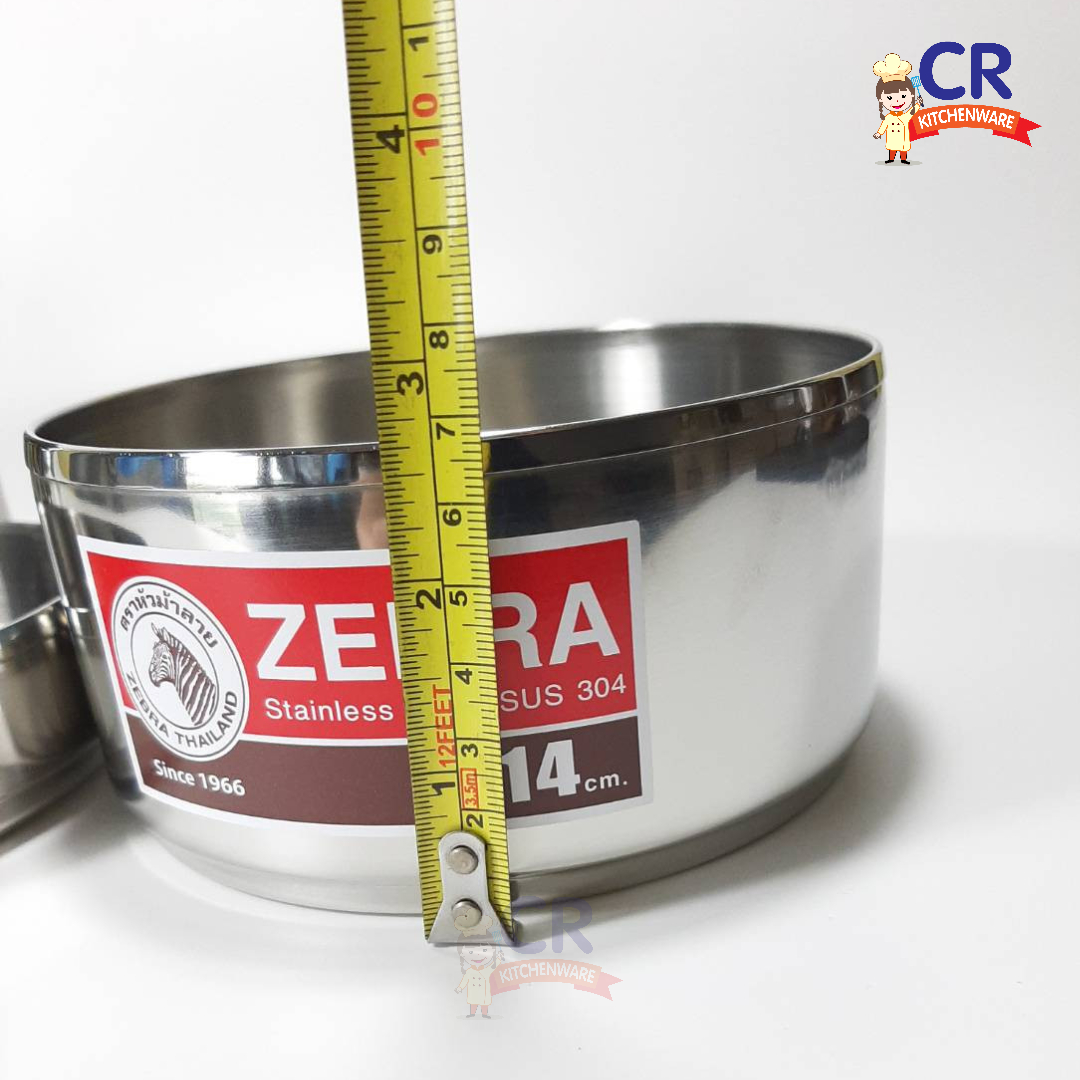 Zebra ปิ่นโต Buddy ขนาด 14 ซม. 3 ชั้นครึ่ง ตราหัวม้าลาย