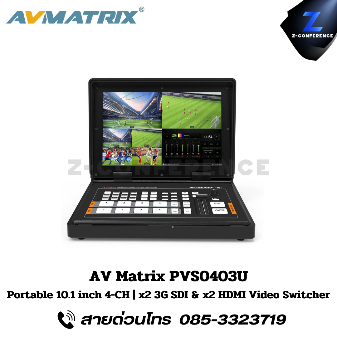 AVMATRIX PVS0403U, Portable 10.1 inch 4-CH I x2 3G SDI & 2 HDMI Video Switcher, สตรีม, switcher, streaming,
