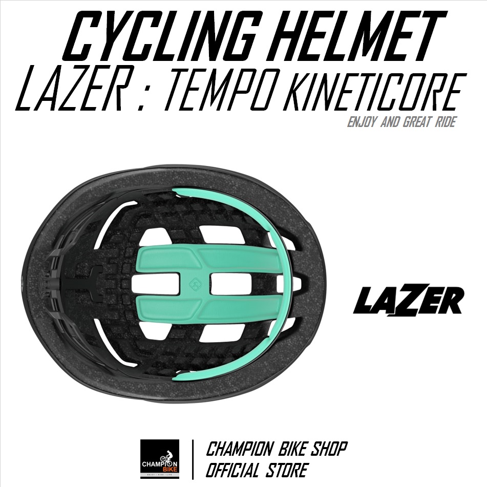 หมวกจักรยาน LAZER : TEMPO KINETICORE BIKE HELMET สีไทเทเนียม