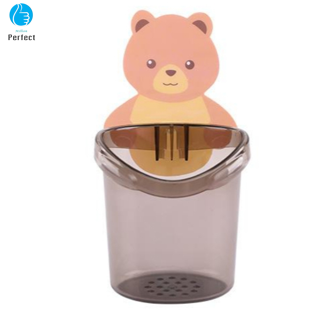 ที่วางแปรงสีฟัน หมีน้อยน่ารัก แปรงสีฟันติดผนัง ชั้นวางของในห้องน้ำ ไม่จําเป็นต้องเจาะรู ติดผนัง ระบาย ไม่ขึ้นรา รุ่น TB-10