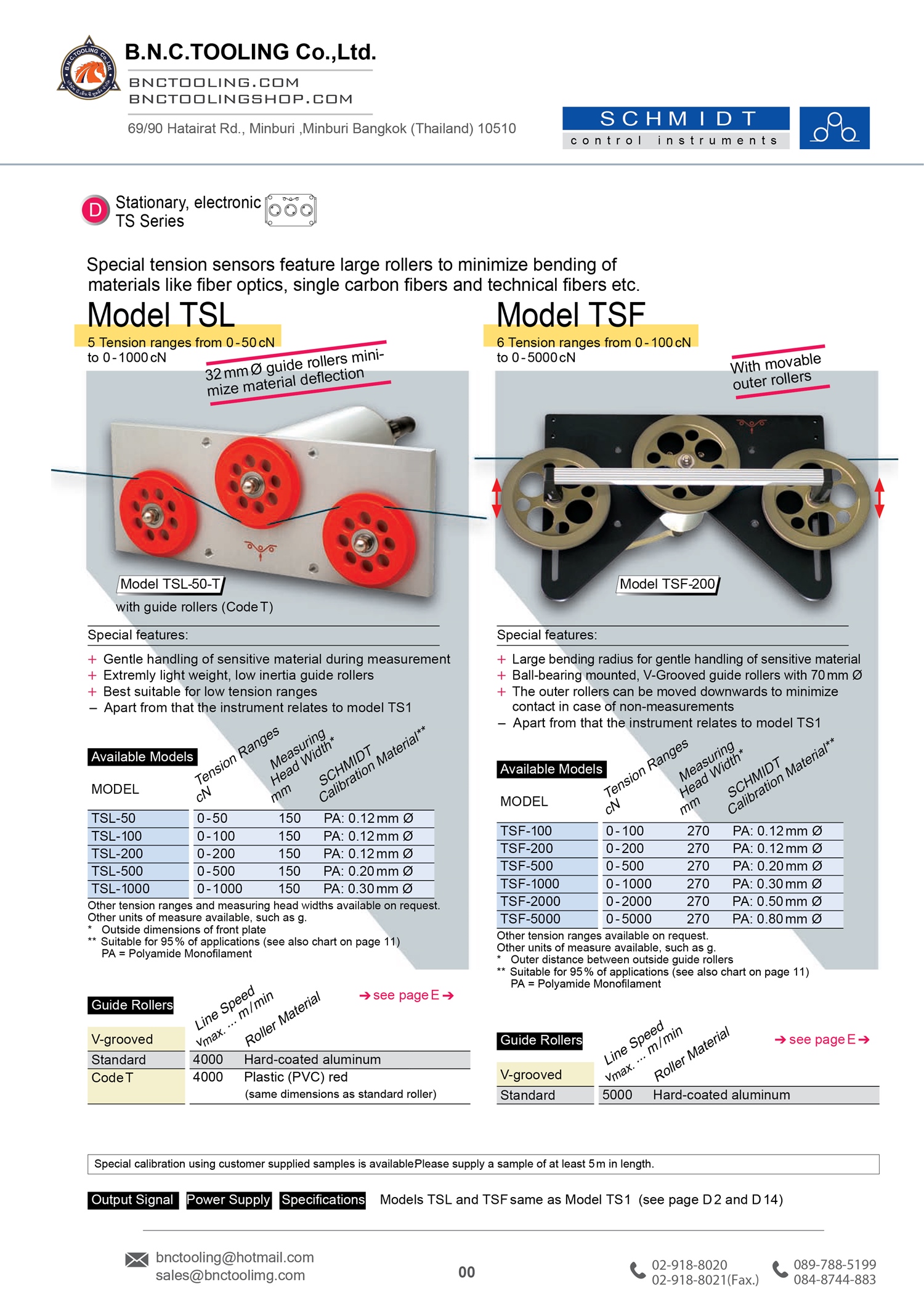 SCHMIDT,Special tension sensors feature large rollers ,TSL