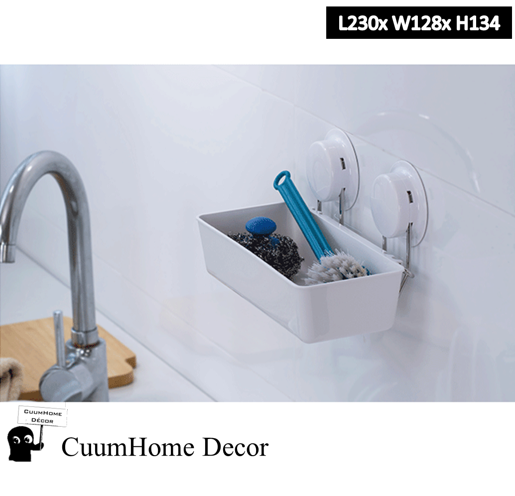 VR-42 ถาดวางพร้อมรูระบายน้ำ ถอดทำความสะอาดได้ ไม่ต้องเจาะผนัง