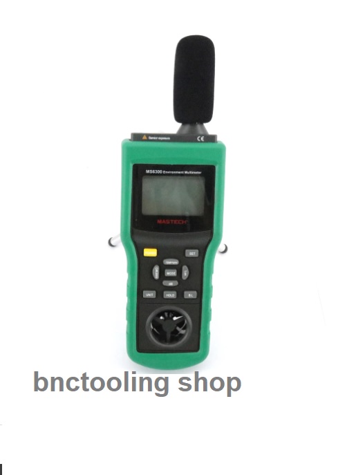 เครื่องวัดความเร็วลม,Mastech MS6300 Environmental Tester Lux Meter Temp and Humidity Meter Wind Speed Air Flow Sound Level Meter