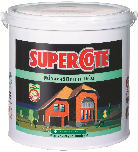 สีน้ำอะคริลิค ซุปเปอร์โค้ท ทาภายใน ขนาด 3 ลิตร (สีน้ำ Supercote ICI Interior 9190)