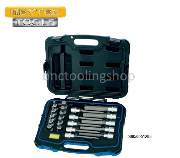ชุดลูกบ๊อกเดือย 6เหลี่ยม รู 1/2" (12.7mm) 20ชิ้น,Screwdriver Socket Set 1/2"(12.7mm) 20pcs,HEYTEC,50850551283