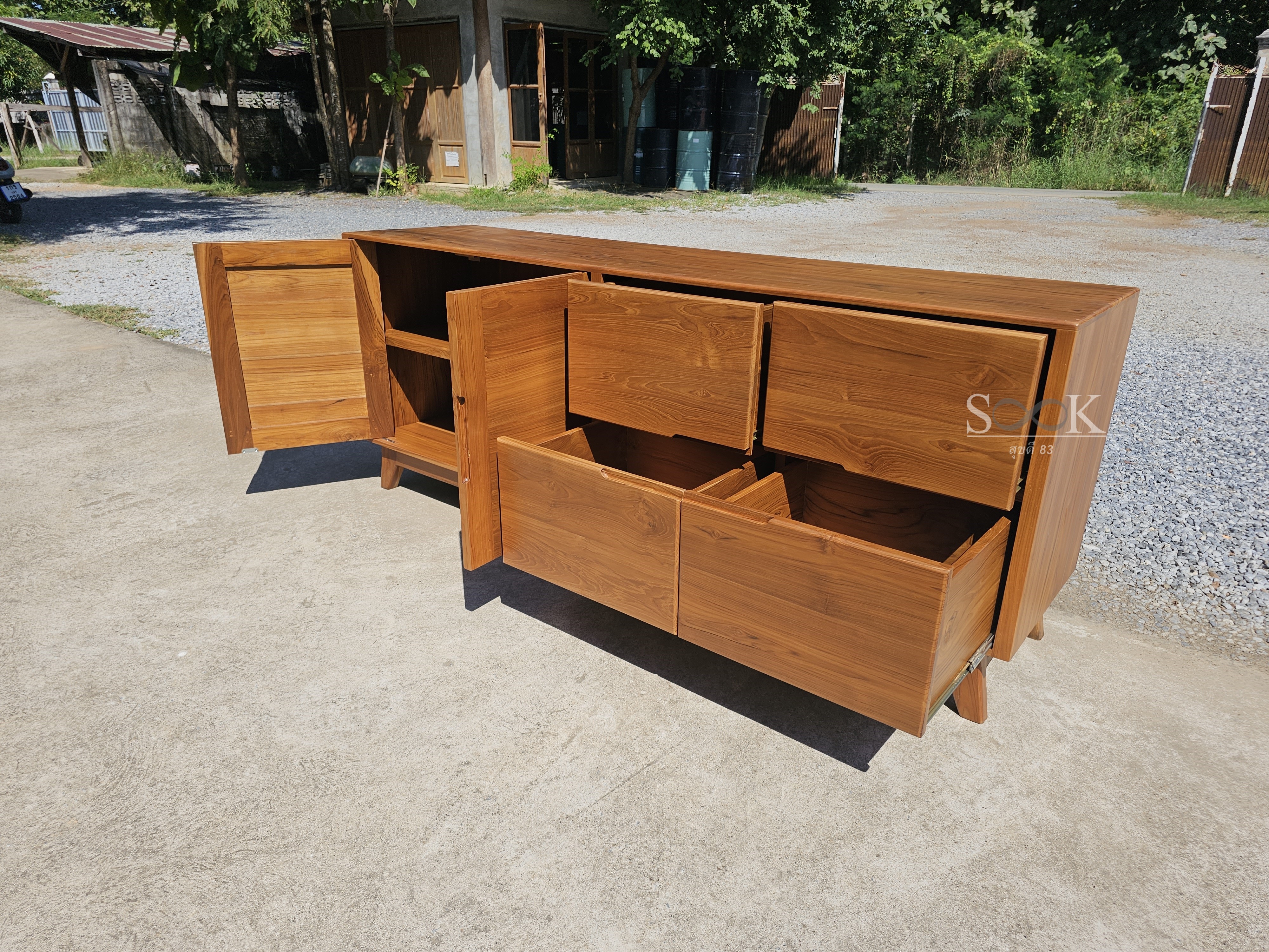 ตู้ไซด์บอร์ดเก็บของวางทีวี