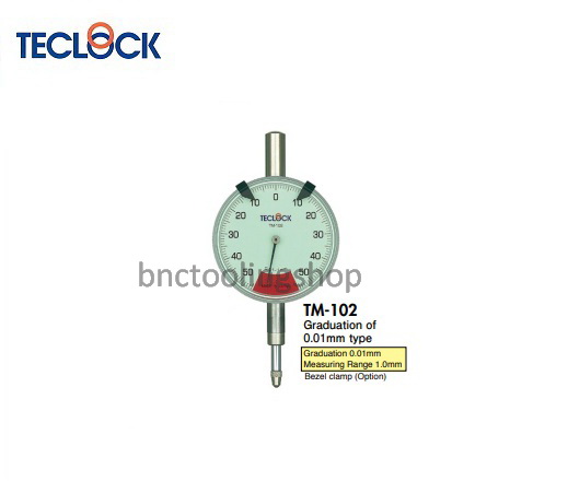 ไดอัลเกจรอบเดียวความละเอียด 0.01มิล, One Revolution Dial Indicator Graduation 0.01mm,TECLOCK,TM-102