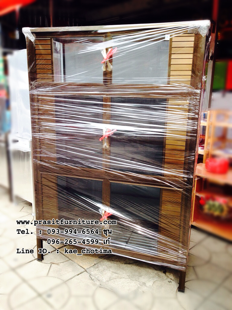 ตู้กับข้าวอลูมิเนียม โครงอลูมิเนียม ขนาด 4 ฟุต