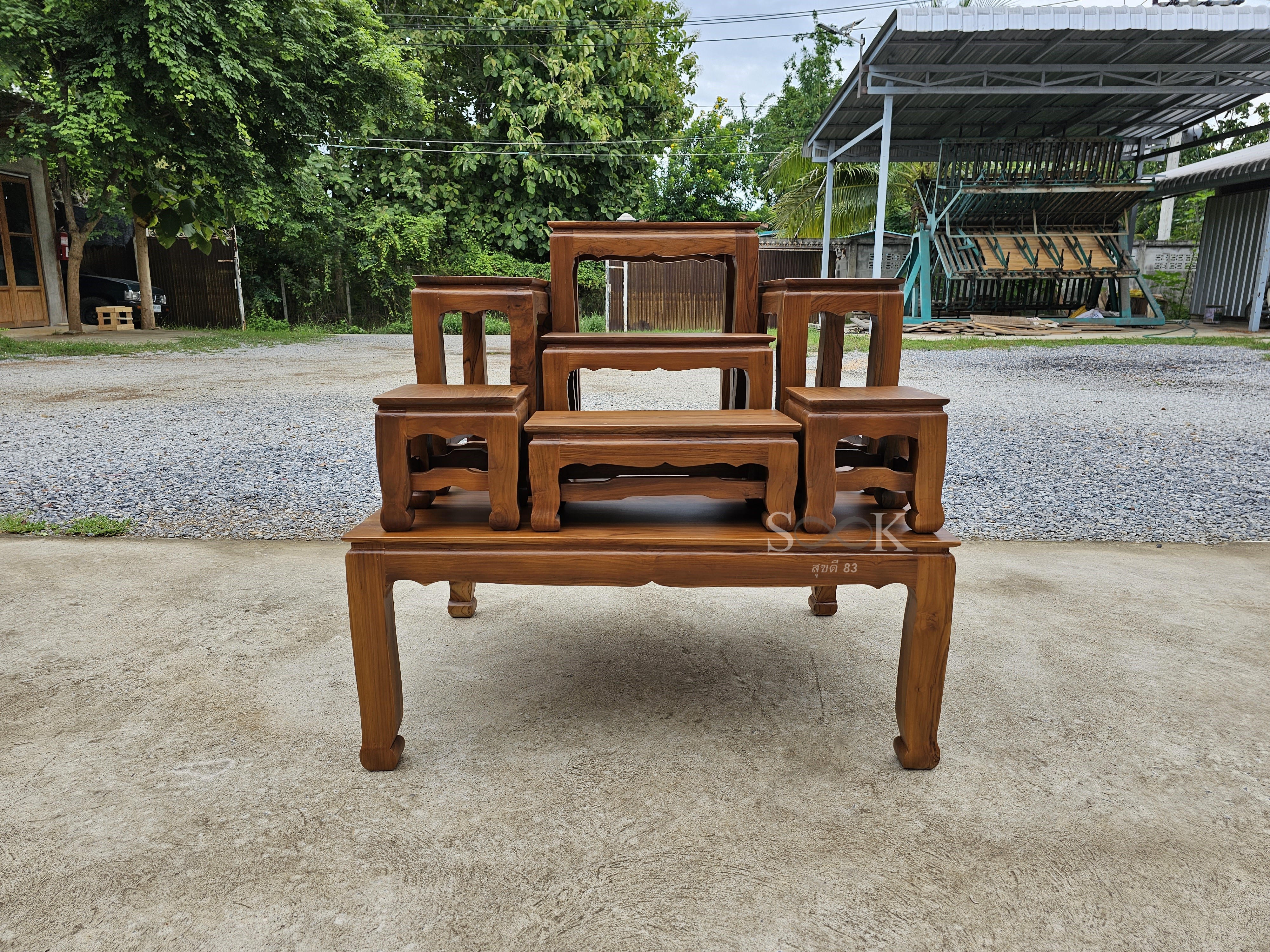 โต๊ะหมู่ 7 x 9 เรียบ