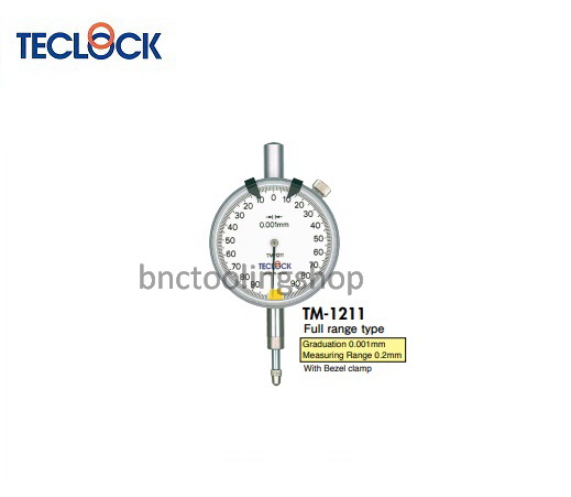 ไดอัลเกจรอบเดียวความละเอียด 0.001มิล, One Revolution Dial Indicator Graduation 0.001mm,TECLOCK,TM-1211