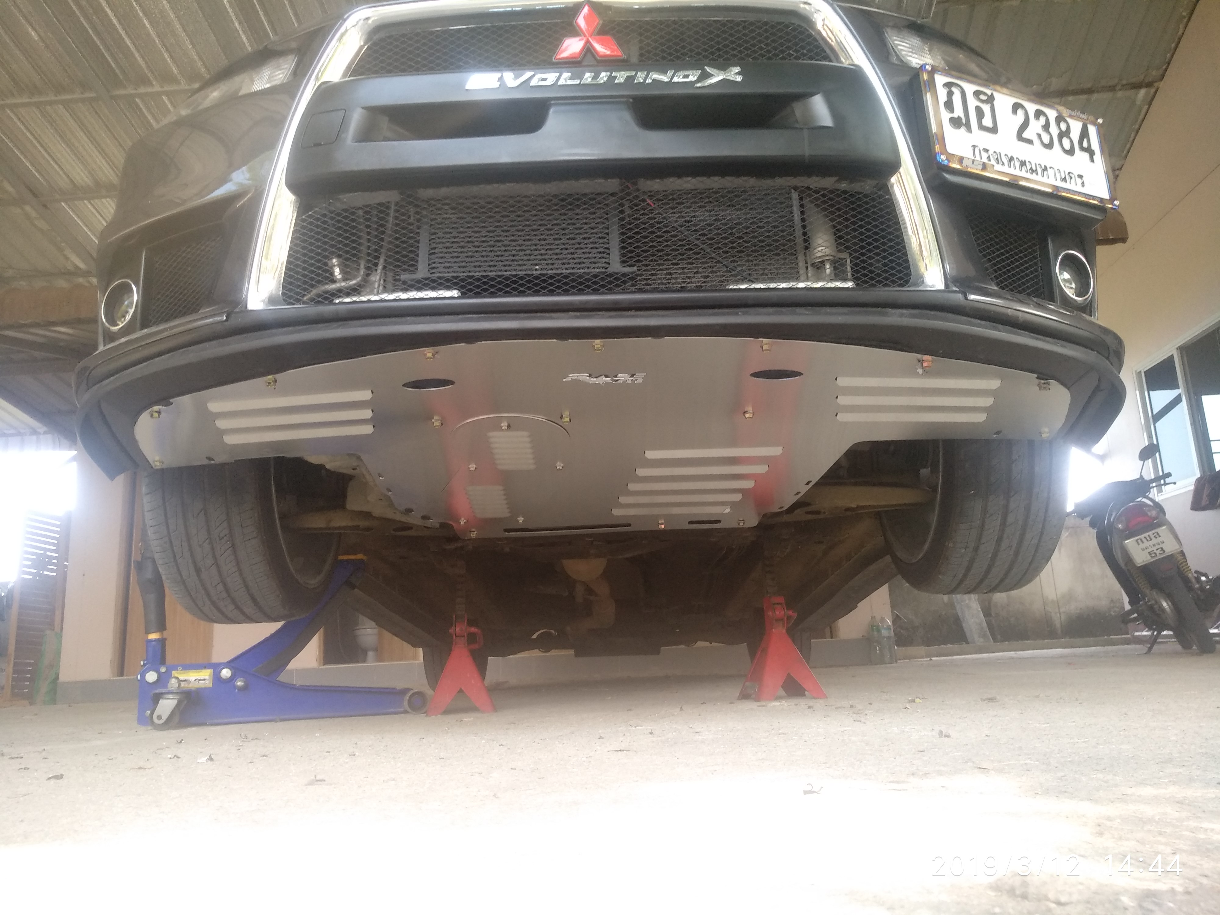 แผ่นปิดใต้ห้องเครื่องอลูมิเนียม Mitsubishi Lancer EX Raceplate_Undertray