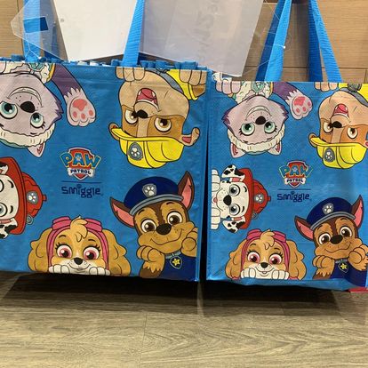 Smiggle reusable bag -pink (L) ถุงช้อปปิ้ง-ใหญ่- Paw Patrol