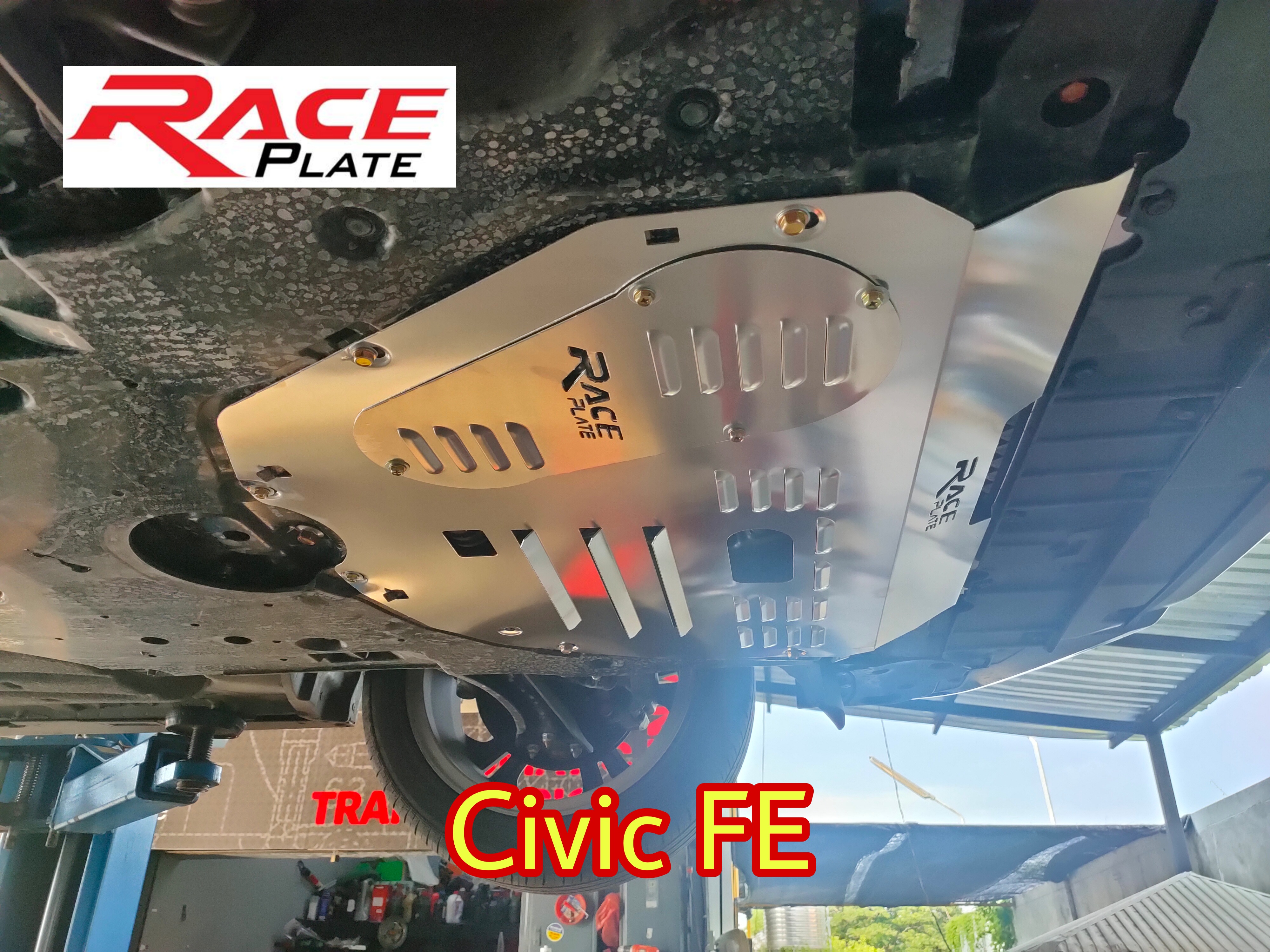 แผ่นปิดใต้ห้องเครื่องอลูมิเนียม Honda Civic Fe 2021 Raceplate_Undertray