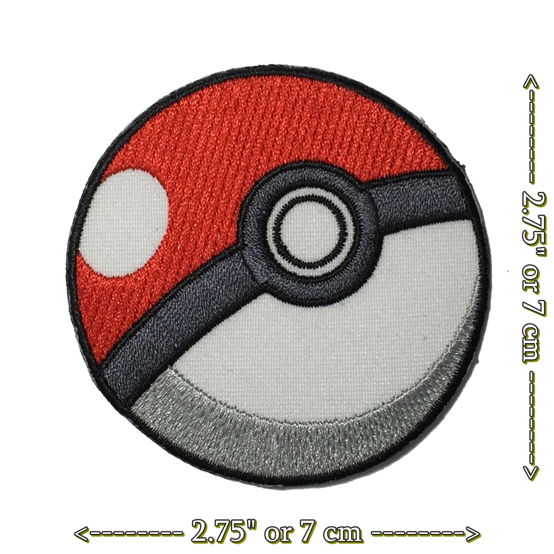 บอล Pokemon ตัวรีดติดเสื้อ อาร์มรีด อาร์มปัก ตกแต่งเสื้อผ้า หมวก กระเป๋า แจ๊คเก็ตยีนส์ Cute Embroidered Iron on Patch