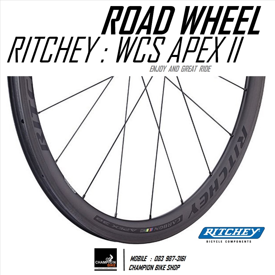 ชุดล้อเสือหมอบ RITCHEY : WCS APEX II 38C CARBON CLINCHER ROAD WHEELSET / RIM BRAKE