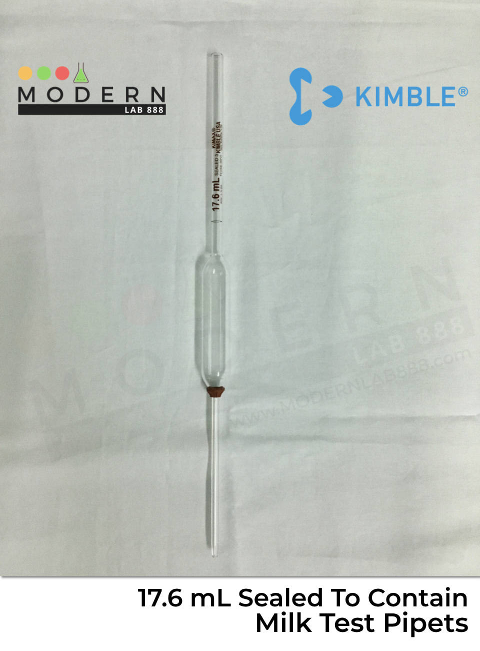 17.6 mL Sealed To Contain Milk Test Pipets