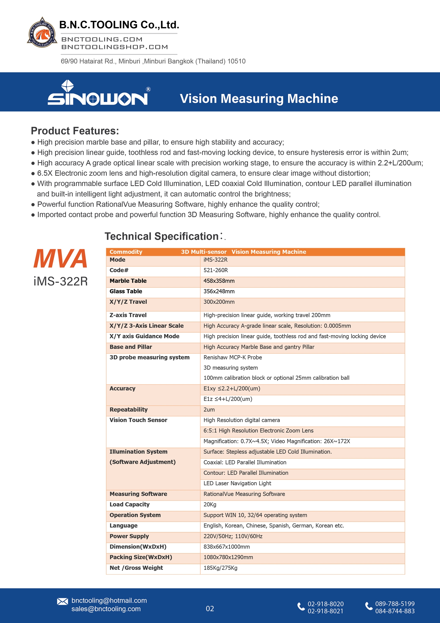 sinowon,3D Multisensor Vision Measuring Machine,iMS-322R