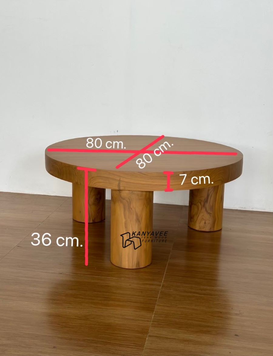 โต๊ะกลางโซฟา สีธรรมชาติ