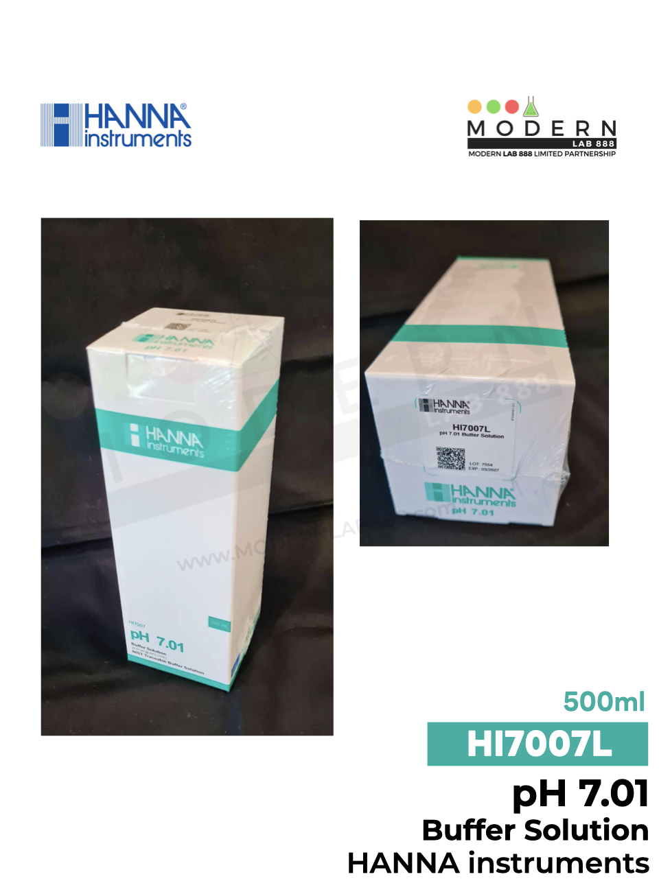 HI7007L pH 7.01 Buffer Solution, HANNA, 500ml