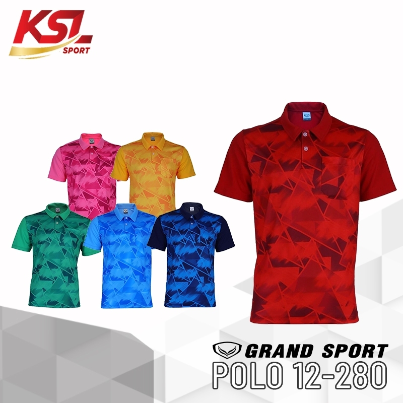 ใหม่!! Grand Sport เสื้อโปโลแกรนด์สปอร์ต Active Wear 2024 รหัส 12-280