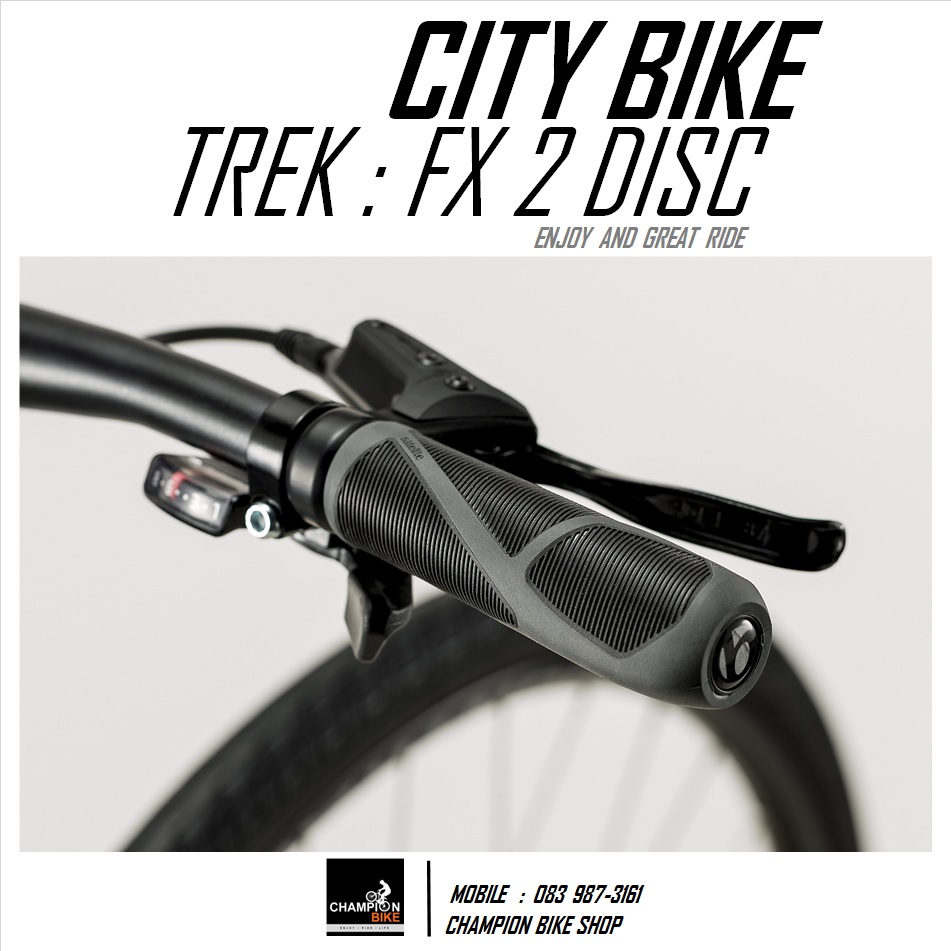 จักรยานซิตี้ไบค์ TREK : FX 2 DISC CITY BIKE - 2021 สีดำด้าน-เงิน