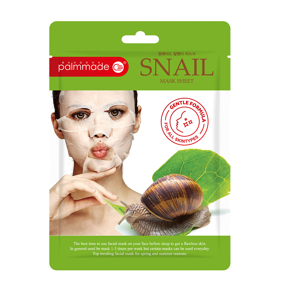 ปาล์มเมด สเนล มาส์ก ชีท (12 ชิ้น) PALMMADE SNAIL MASK SHEET (12 pcs)
