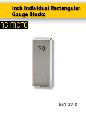ASIMETO,P164,Inch Individual Rectangular Gauge Blocks,651-01-0