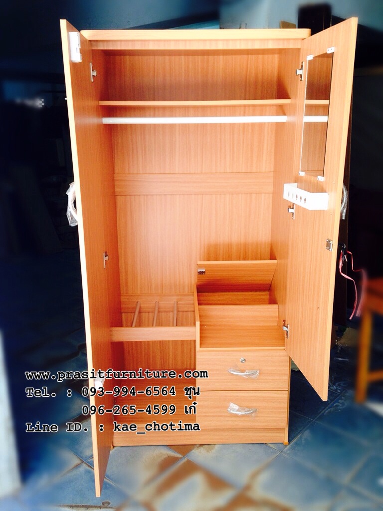 ตู้เสื้อผ้า รุ่น AN90 ขนาด 90 ซม. 2 ลิ้นชัก