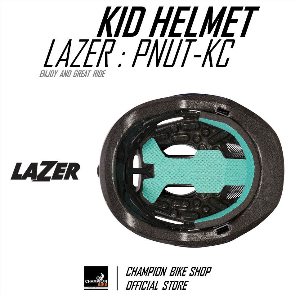หมวกจักรยานเด็กเล็ก LAZER : PNUT KINETICORE KID HELMET สีดำ FLYING ROCKET