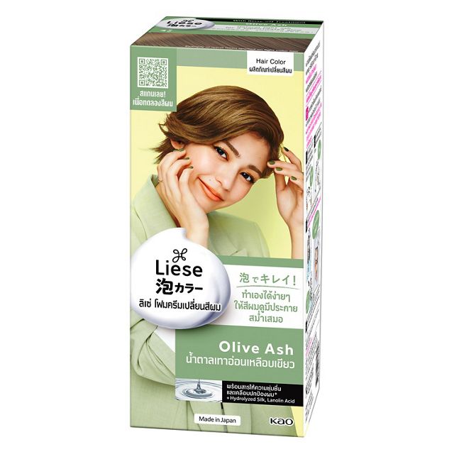 Liese Creamy Bubble Color #Olive Ash ลิเซ่ ครีมมี่ บับเบิ้ล คัลเลอร์ โอลีฟ แอช โฟมครีมเปลี่ยนสีผม