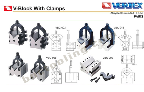 VERTEX,V-Block With Clamps,VBC-003