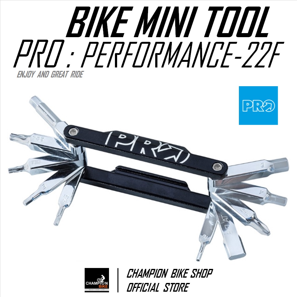 ชุดเครื่องมือพับ22ชิ้น PRO : PERFORMANCE 22F BIKE MINI TOOL + BIKE CHAIN TOOL