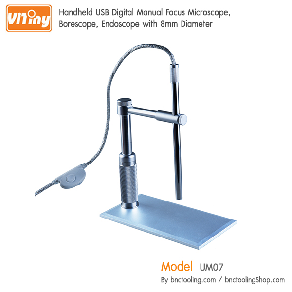 ViTiny,Handheld USB Digital Manual Focus Microscope, Borescope, Endoscope with 8mm Diameter,UM-07