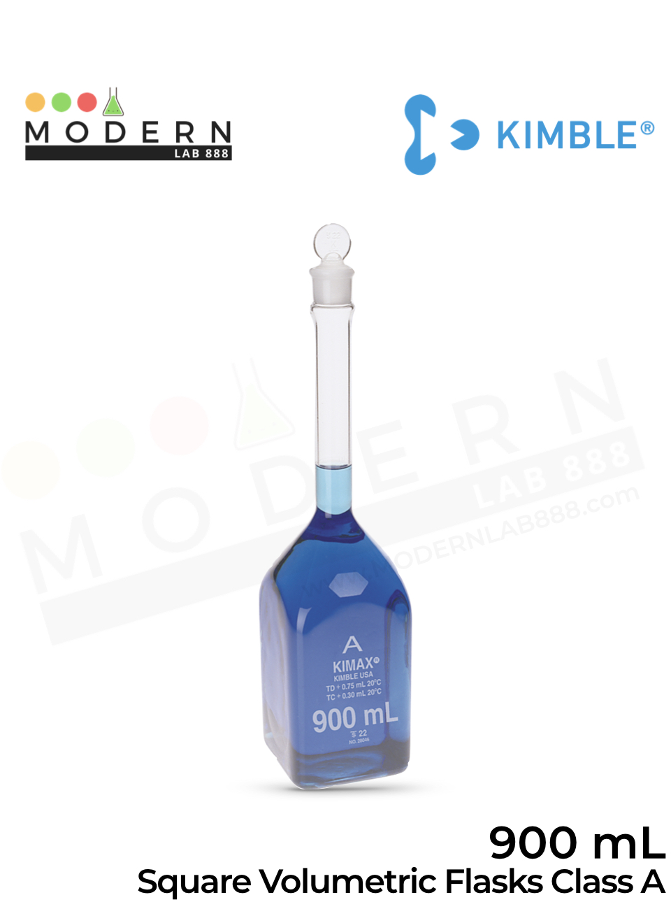 ขวดวัดปริมาตรทรงเหลี่ยม / Square Volumetric Flasks Class A