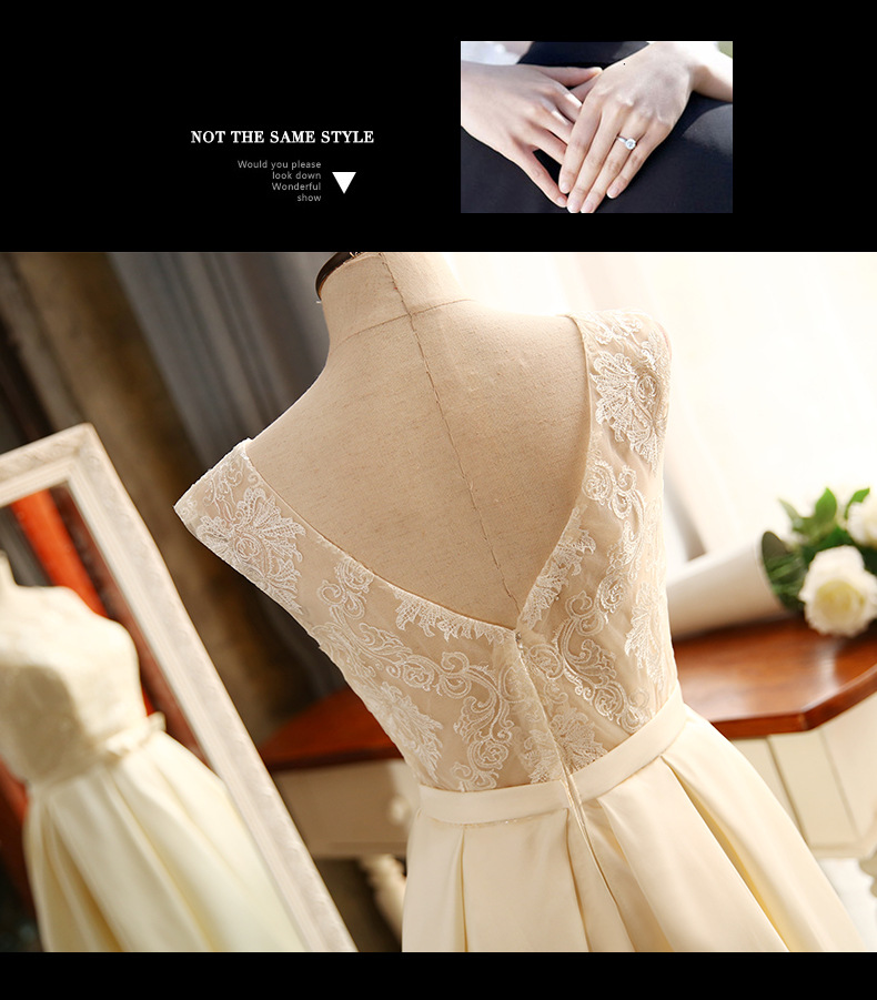 ชุดเดรสออกงานสีครีม ส่งฟรี ems