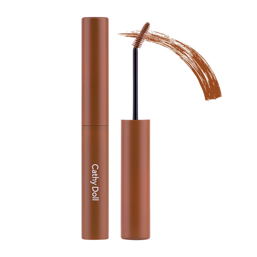 Cathy Doll Get Set Go Browcara 3.2g #01 CINNAMON BROWN เคที่ดอลล์ มาสคาร่าย้อมสีคิ้ว เก็ตเซ็ทโกบราวคาร่า 3.2g สี 01 CINNAMON BROWN