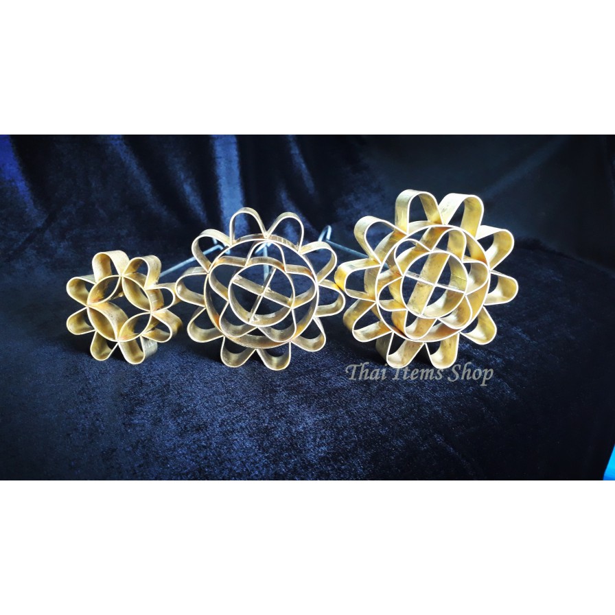 พิมพ์ดอกจอก ทองเหลือง ขนาด 6-10 ซม.