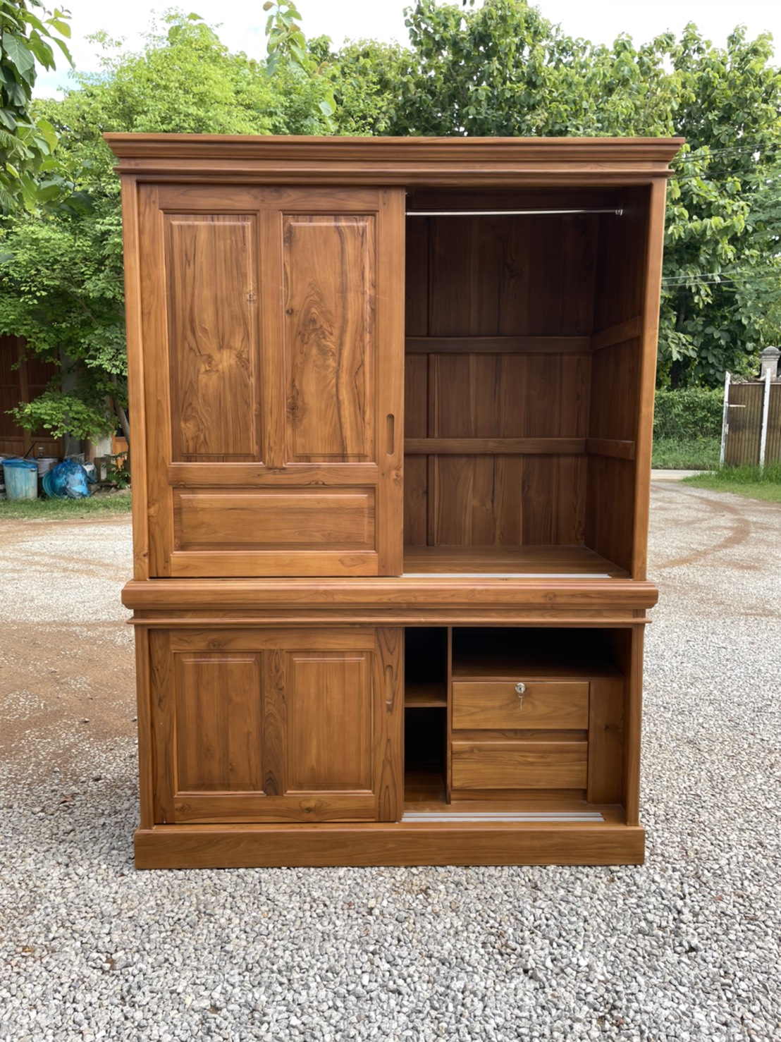 ตู้เสื้อผ้าแยกท่อน 1.5 ม. สูง 2 ม.(บน 120 ล่าง 80)