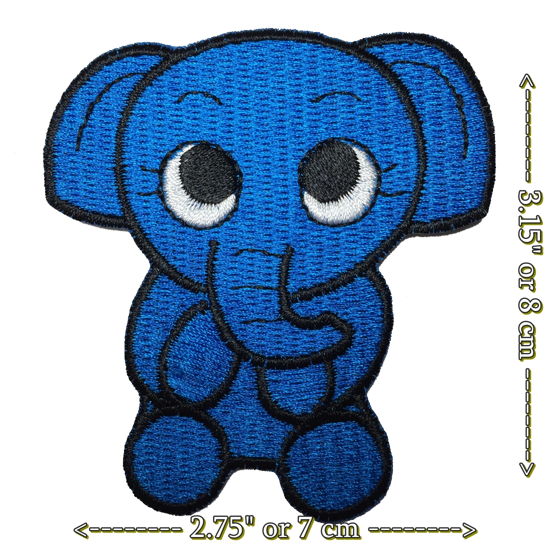 ช้าง ตัวรีดติดเสื้อ อาร์มรีด อาร์มปัก ตกแต่งเสื้อผ้า หมวก กระเป๋า แจ๊คเก็ตยีนส์ Cute Creature Embroidered Iron on Patch