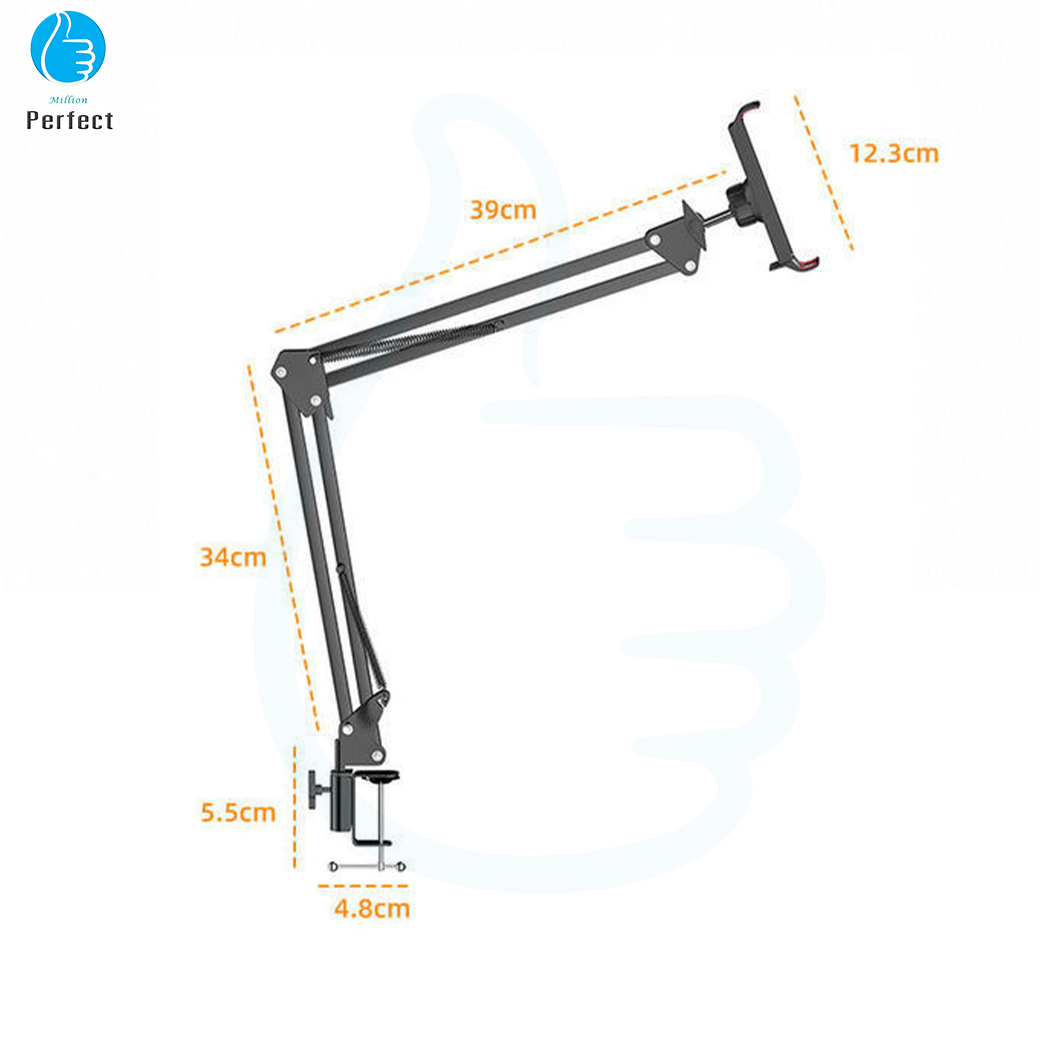 ขาตั้งipad ขาจับมือถือ iPad แบบหนีบโต๊ะ ขาจับโทรศัพท์ จับอยู่ไม่ร่วง สะดวกในการดูหนัง หรือ Live สด ใช้งานได้อเนกประสงค์ รุ่น K035