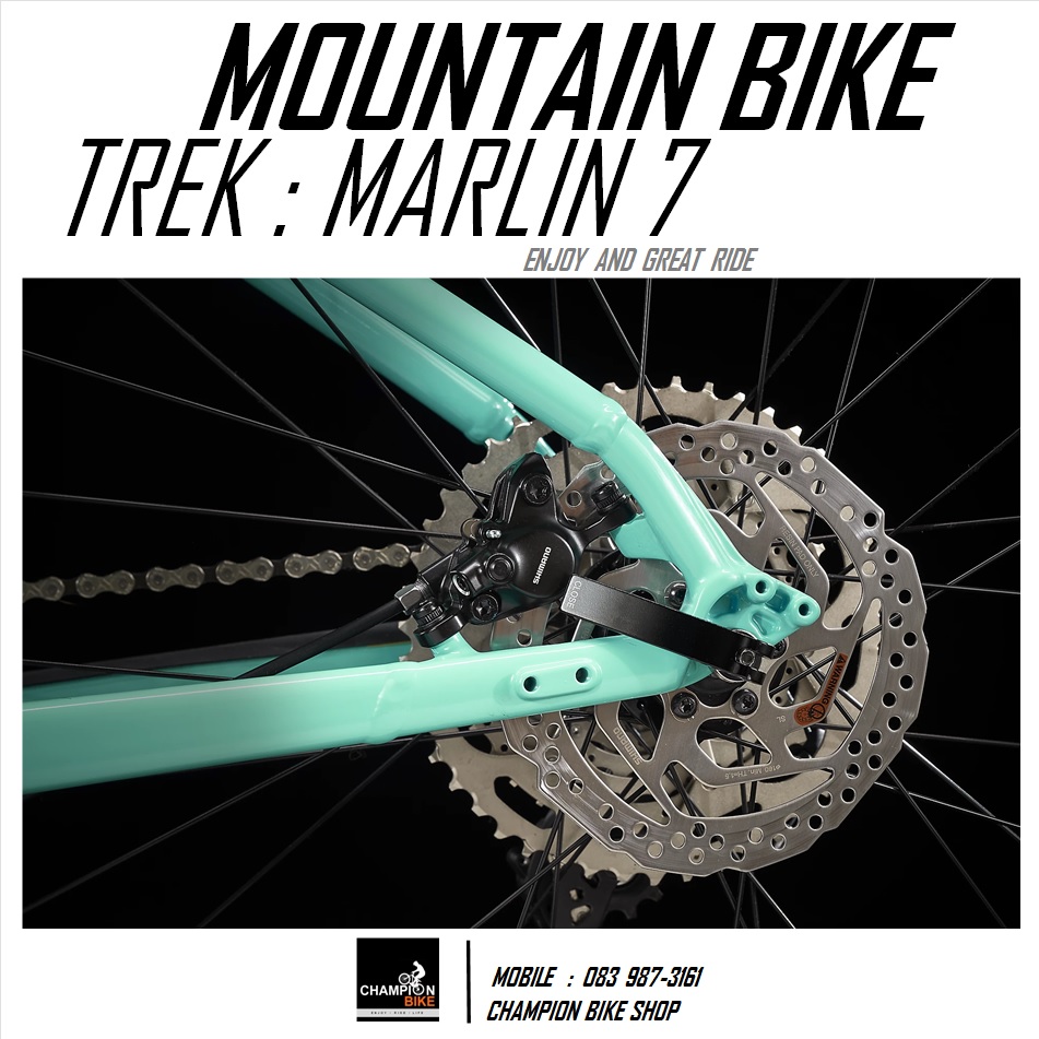 จักรยานเสือภูเขา TREK MARLIN 7 DISC MOUNTAIN BIKE - 2022 สีเขียวมินต์-ดำ