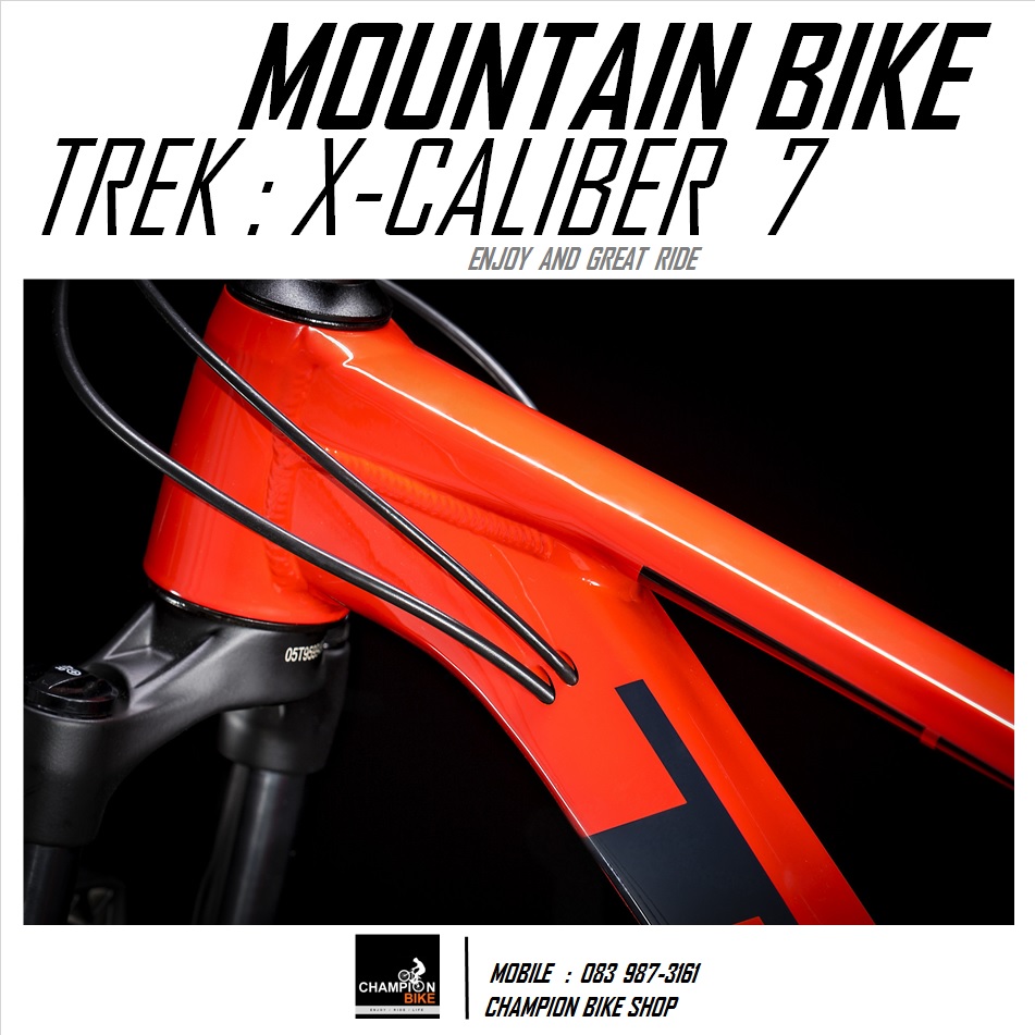 จักรยานเสือภูเขา TREK : X-CALIBER 7 MOUNTAIN BIKE - 2020 สีแดงอมส้ม-ดำ