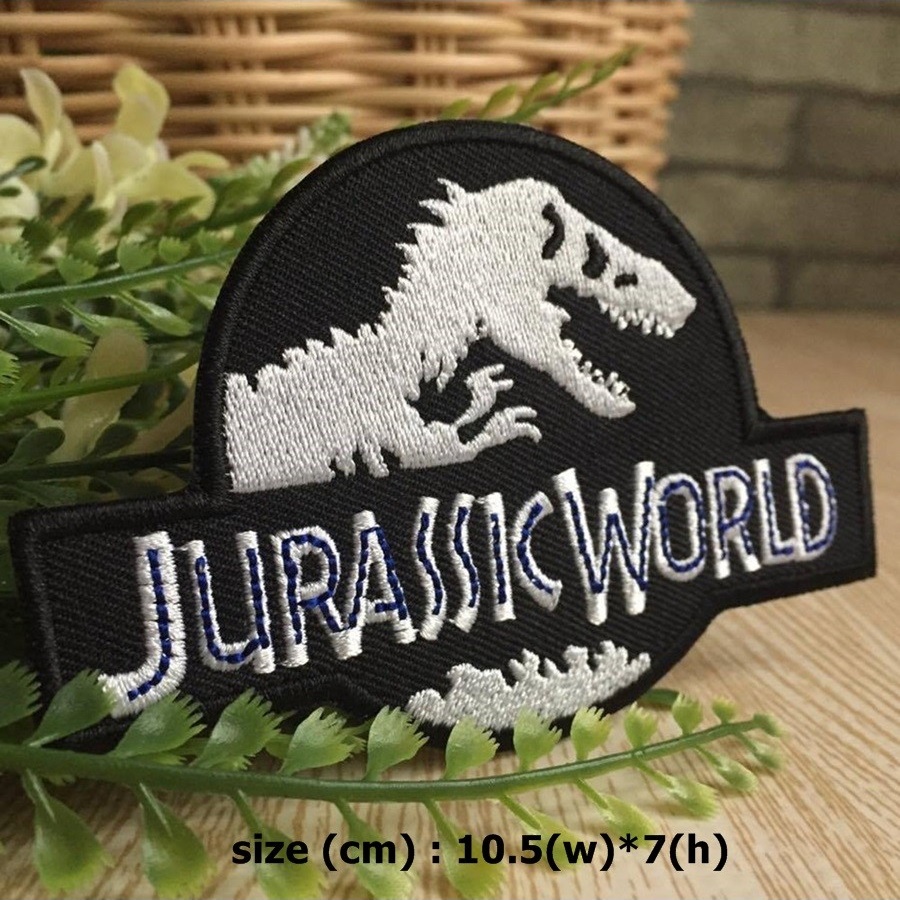 Jurassic World ตัวรีดติดเสื้อ อาร์มรีด อาร์มปัก ตกแต่งเสื้อผ้า หมวก กระเป๋า แจ๊คเก็ตยีนส์ Movie Embroidered Iron on Patch