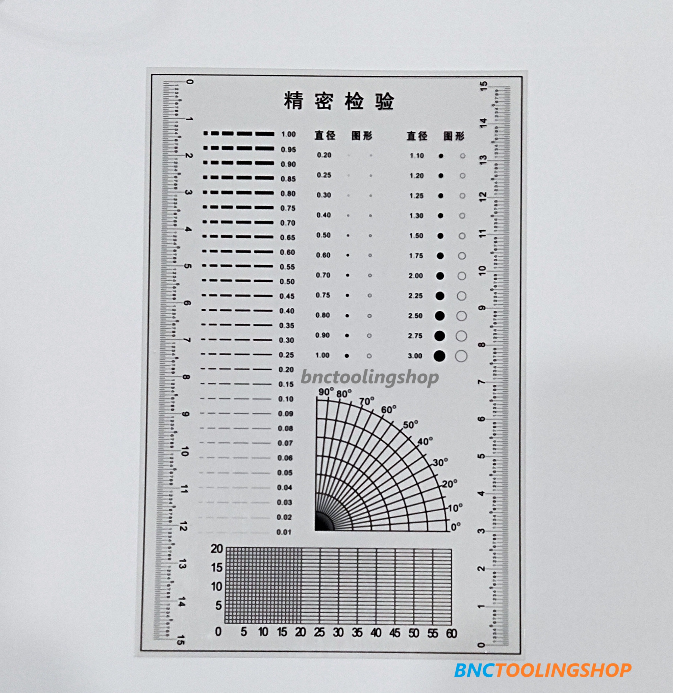 แผ่นใสมาตราฐานเพื่อตรวจสอบงาน, Dot gauge, Ruler Calibration, Slide Line Width Measurement , แผ่นฟิลม์ตรวจสอบชิ้นงาน,