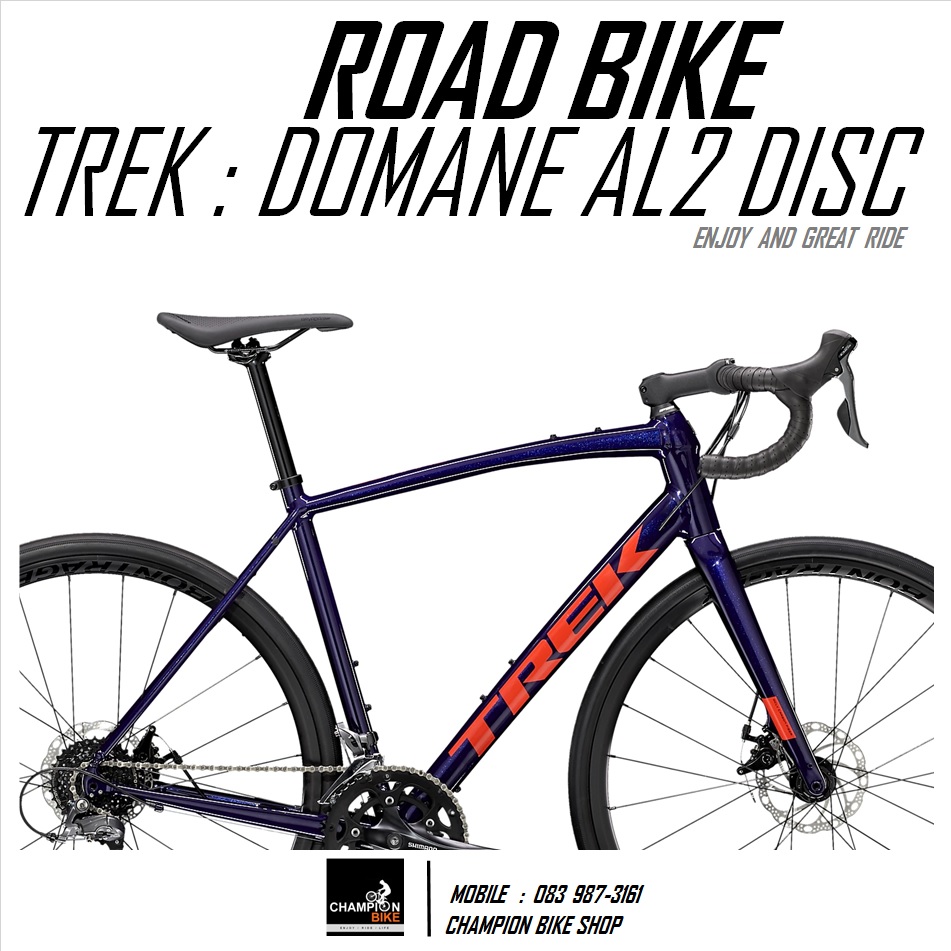 จักรยานเสือหมอบTREK : DOMANE AL2 DISC - 2021 ROAD BIKE สีม่วง-ส้ม